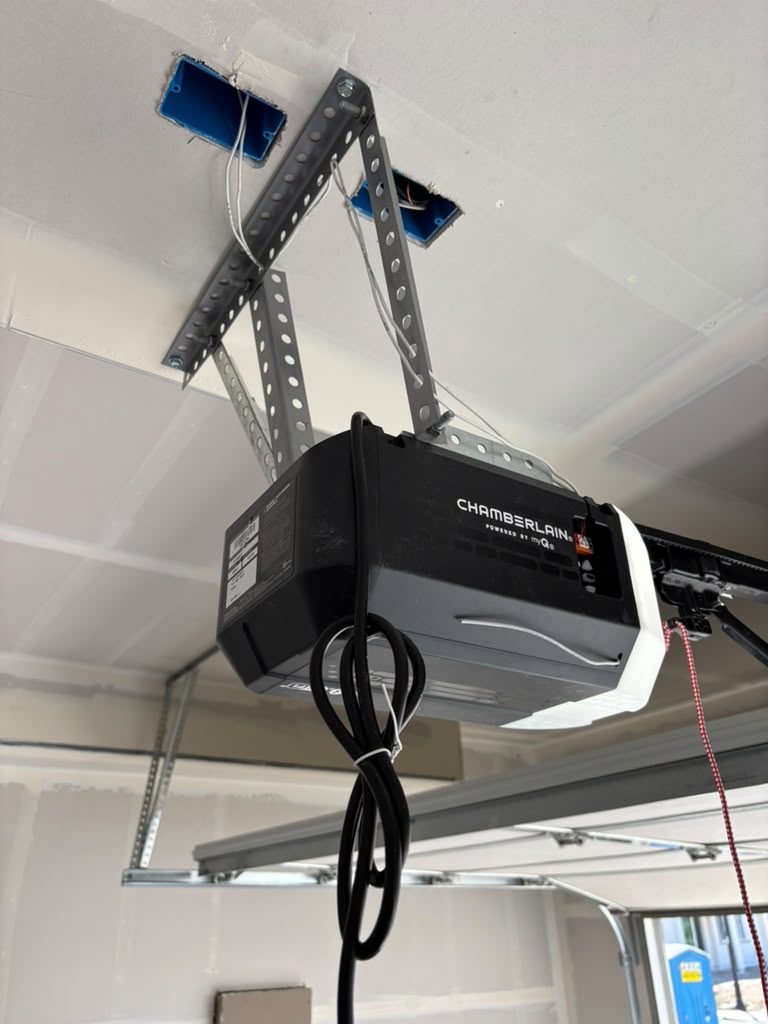 New Chamberlain garage door opener installed by a Perfect Solutions technician