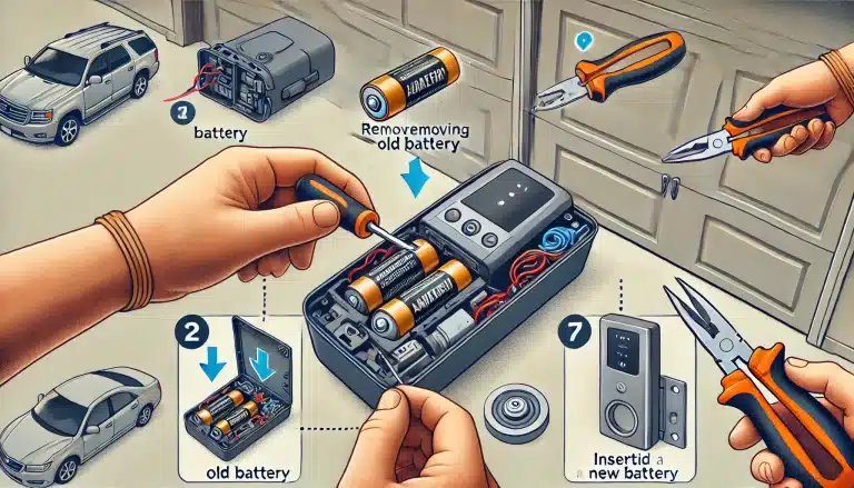 how to replace battery in garage door opener