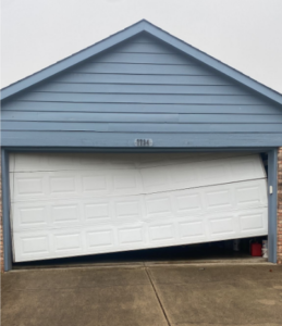 garage door off track