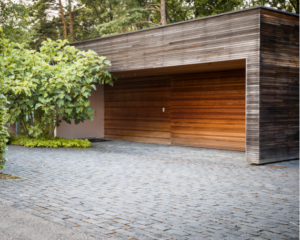 Cedar garage door