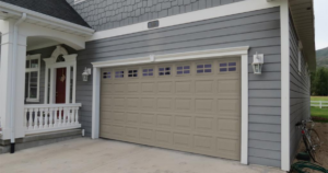 garage door with entry door