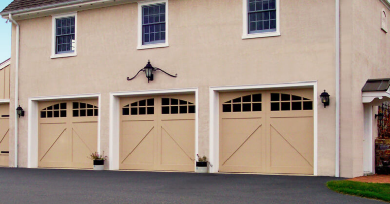 garage door with entry door