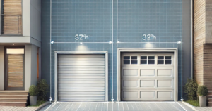 how wide is a double garage door